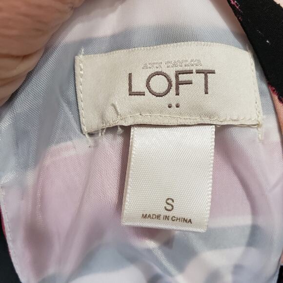 LOFT Striped Boat Neck Sleeveless Cinched Dress Small - Picture 10 of 11